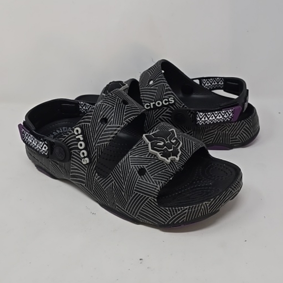 CROCS Other - Unisex Crocs X Black Panther Wakanda Forever slide on women 10/men 8 beach